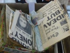 Box of Miscellaneous Stamps in six wooden cigar boxes.