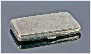 Ladies 1920`s Silver Bright Cut Cigarette Case with gilt interior. Hallmark Birmingham 1926. 66