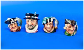 Four Royal Doulton Character Jugs, comprising `Long John Silver`, `6512`, miniature, issued in 1960