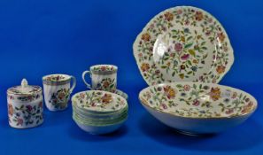 Minton `Haddon Hall` Collection of Ceramics, comprising two mugs, two plates, six small bowls,