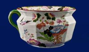 Antique Masons Ironstone Chamber Pot, 9 inches in diameter.
