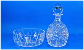 Royal Brierley Good Quality Handmade Cut Crystal Large Decanter, sold at Harrods with the name