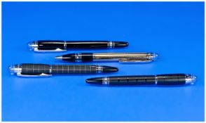 Two Modern Fountain & Two Modern Ball Point Pens. As New Condition