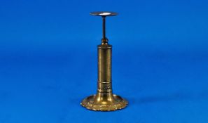 Early Victorian Brass Candlestick Letter Scale, stamped to lower column `R.W Winfield, Birmingham,