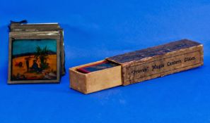 Collection Of 21 Coloured Magic Lantern Slides, Together With A ``Primuis`` Magic Lantern Box