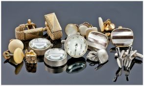 Selection of Various Cufflinks, including seven sets and various oddments.