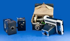 Collection of Assorted Camera Equipment, including Kodak EK2 Instant Camera, with case and booklet,