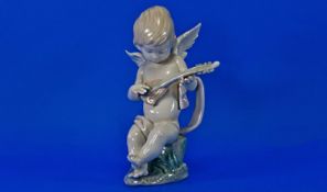 Lladro Figure ``Boy with Lute``. Model number 1231, issued 1972-88. Height 8.5 inches.