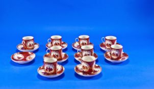 Oriental Part Teaset (19) pieces in total comprising 9 cups and 10 Saucers.