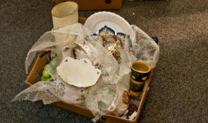 Box of Miscellaneous Glass and Pottery.
