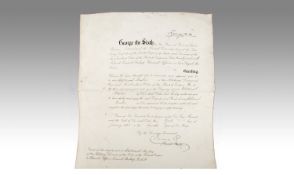 Royal Memorabilia.  Official MBE Document signed by George VI and Queen Mary