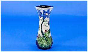 Moorcroft Ladybird Pattern Small Waisted Vase, from the `Fly Away Home Collection` by Rachel