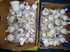 Two Boxes of Various Bells, by various factories including Aynsley, Worcester, Wedgwood, Coalport