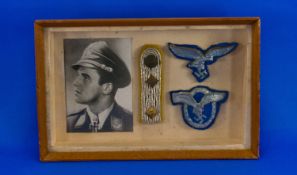 Nazi Luftwaffe Insignia, Property of a pilot who crashed.