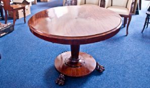Early 19th Century Mahogany Breakfast Table, fitted with a circular top, swivelling round and
