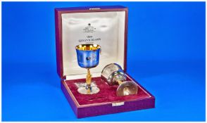 Garrard The Crown Jewellers Pair Of Silver Jubilee Goblets 1977, The Queens Beasts Limited Edition