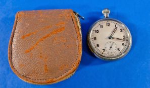 Open Faced Military Pocketwatch, Cream Dial, Arabic Numerals With Subsidiary Seconds Dial, 52mm