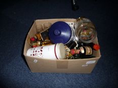 Box Containing a Collection of Alcoholic Miniatures, including `Apricot Brandy Casenier`, Asbach