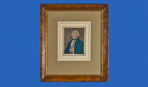 Miniature Painting on Paper of Wilhelm, Geiling V Altheim. 1725-1821. Size of miniature. 6 by 7