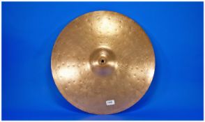 Zildjian Cymbal, with ridges to top. 21 inches in diameter.