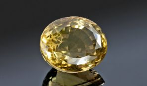 Loose Gemstones, Large Oval Faceted Citrine Coloured Gemstone. Estimated Weight 93cts