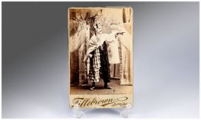 19th Century Signed Photograph of a Clown.