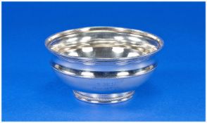 Art Deco Circular Silver Bowl with Reeded Borders. Hallmarked Sheffield 1932. Markers mark F.C.R. 2