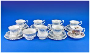 Richmond Tea Set, comprising milk jug, sugar bowl, six cups, six saucers and six side plates, all