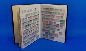 Sixteen Page Stock Book full of all world stamps. Mostly used and middle period, but some early and