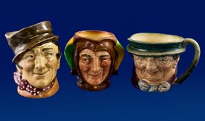 Royal Doulton Vintage Small Character Jugs, 3 in total. 1. Jester D5556, issued 1936-60. 3.25`` in