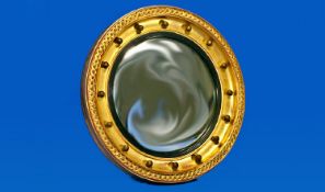 Regency Style Gilt Framed Mirror, of circular form, with convex glass, moulded frame, with applied