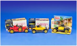 Three Diecast Models, Comprising Dinky 109 Gabriel Model T Ford, Corgi 9021 1910 Daimler & 9013