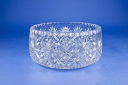 Edinburgh Crystal Cut Glass Fruit Bowl, with faceted rim, diamond cutting to sides, star cut base,