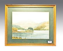 Lake District Watercolour. An Original Picture of a Cloudy Day in the Beautiful Lake Area of