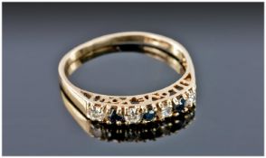9ct Gold Dress Ring. Fully Hallmarked, Ring Size M.