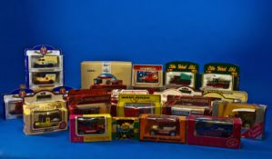 Collection Of 25 Diecast Models, Comprising Gamma 990 Vis-A-Vis Deecauville Peugeot, Matchbox Y-1