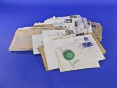 Around 150 postally used envelopes from the 1940`s onwards, with slogan postmarks and interesting