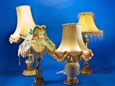 Collection of Four Decorative Table Lamps.