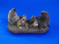 Otter Family `Life Like` Model Group.