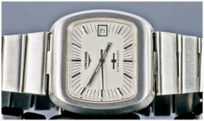 Gents Rare Longines Ultra-Quartz Wristwatch, c1970 Quartz Movement, Silvered Dial Signed Longines