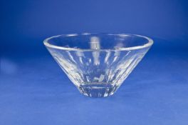 Jasper Conran Stuart Crystal Fruit Bowl, of conical shape, with vertical faceted decoration to