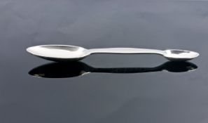 A Rare Mid-Victorian Silver Medicine Spoon of fixed form with two different sized bowls. Fully