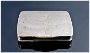 Art Deco Silver Table Cigarette Box Hallmark Birmingham 1938 with art deco classical lines. 2`` in
