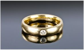 18ct Gold Single Stone Diamond Ring, fully hallmarked. 5.8 grams. Good quality diamond, colour and