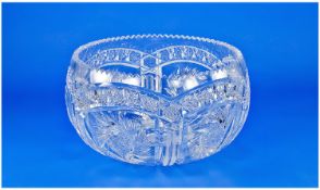 Very Fine Large Cut Crystal Centrepiece, comprises pedestal bowl and stand. 15 inches high and 11.