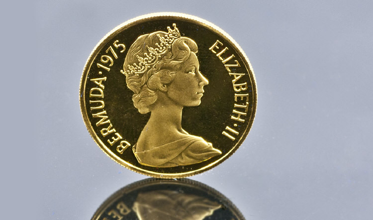 1975 One Hundred Dollar Gold Coin Of Bermuda, Issued By The Franklin Mint, 900/1000 Fine Gold.