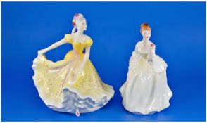 Royal Doulton Figures, 2 in total. A). ``Ninette``, HN2379, 8.25 inches high. B). ``Flower of