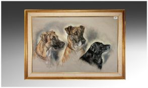 Very Fine Quality Charcoal & Pastel Sketches of Great Dane & Labrador Dogs of the finest quailty.