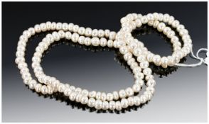 Strand Of Fresh Water Pearls, Length 30 Inches.