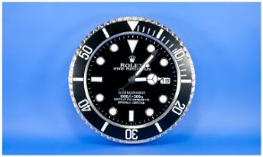 Wall Clock - Yacht Masters Display Wall Clock. Battery Operated. 13.5 inches diameter. No A6409